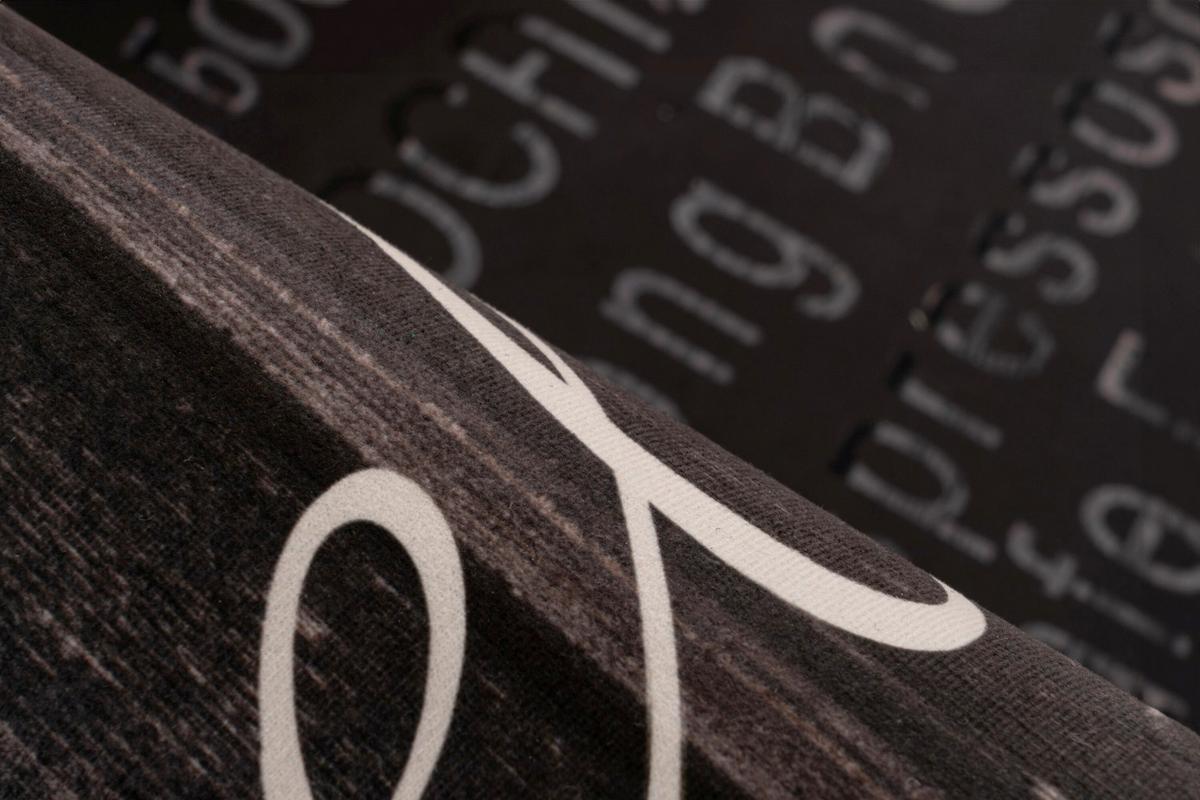 Flachwebteppich Schwarz, BxL: ca. 60x180 cm - Schwarz, Basics, Textil (60/180cm) - Kayoom