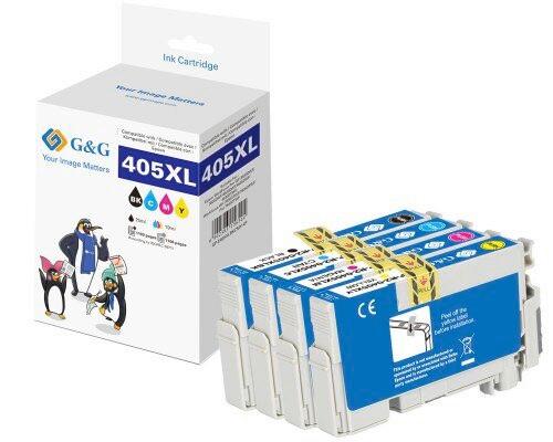 G&G Tintenpatrone GP-E405XLBKC MY, Schwarz,Cyan,Magenta,Gelb - Schwarz, Basics, Kunststoff