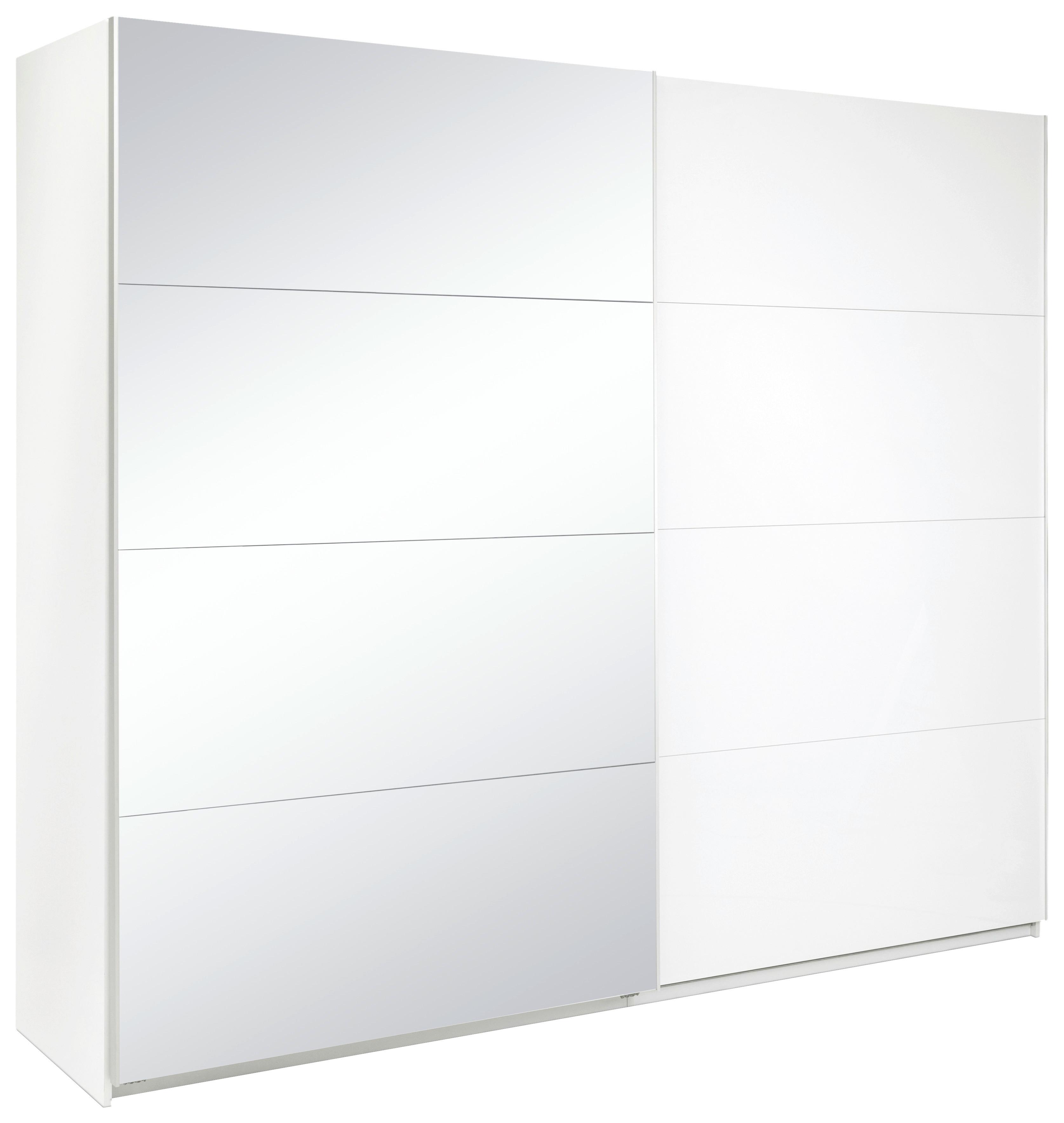 SCHIEBETÜRENSCHRANK Viva Weiß Hochglanz B: 250cm - Weiß Hochglanz/Weiß, MODERN, Holzwerkstoff (250/210/62cm) - P & B