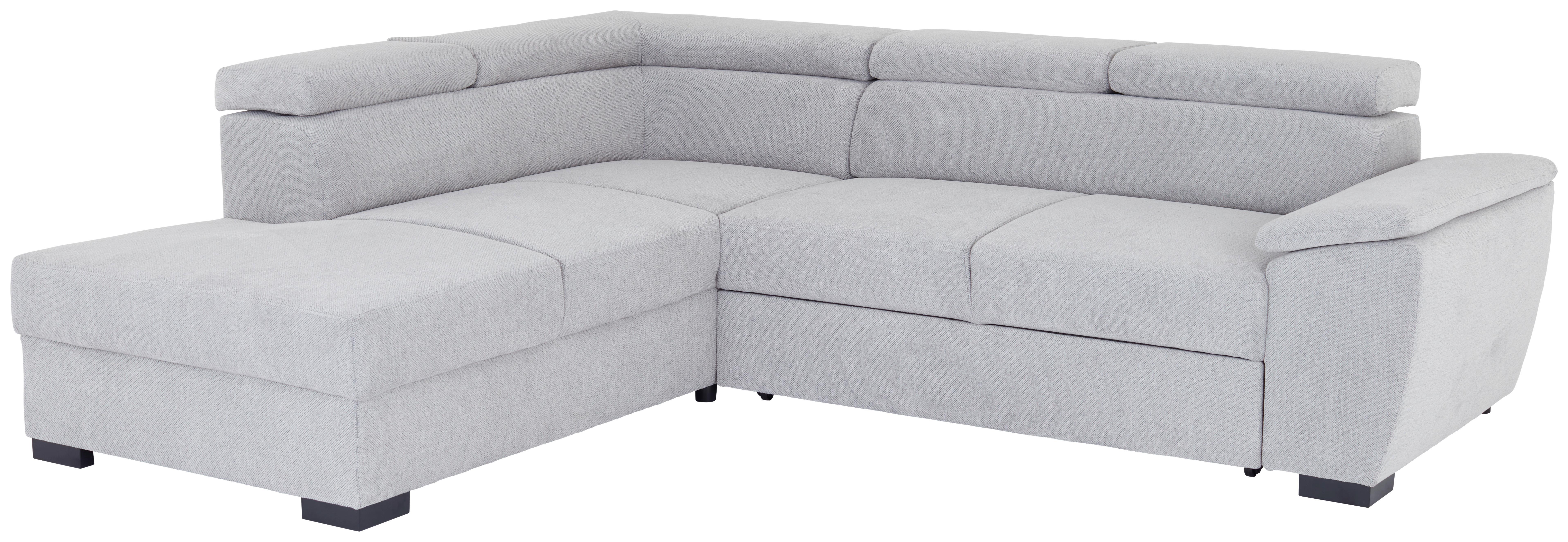 Ecksofa Athen - Schwarz/Grau, Basics, Textil (220/266cm)