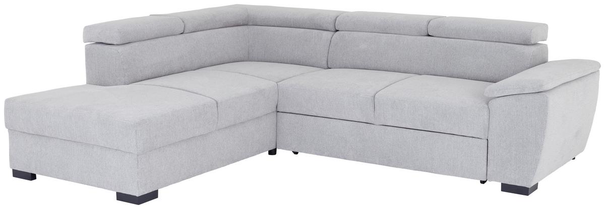 Ecksofa Athen - Schwarz/Grau, Basics, Textil (220/266cm)