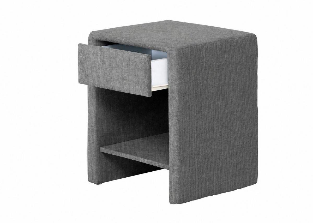 Éjjeliszekrény Moon 48/59cm - szürke, Trend, faalapú anyag/textil (48/59/44cm) - Luca Bessoni