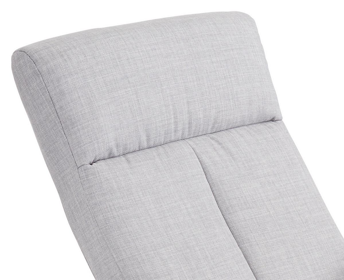 Fernsehsessel mit Fußhocker Niklas Webstoff Hellgrau - Hellgrau/Schwarz, MODERN, Holz/Textil (66/98-86/80-110cm) - Ondega