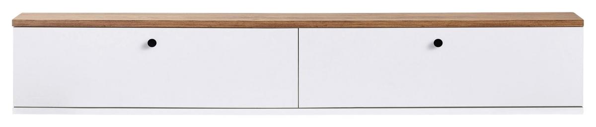 TV-ELEMENT Weiß/Kieferfarben B: 160cm - Weiß/Kieferfarben, MODERN, Holzwerkstoff (160/25/25cm)