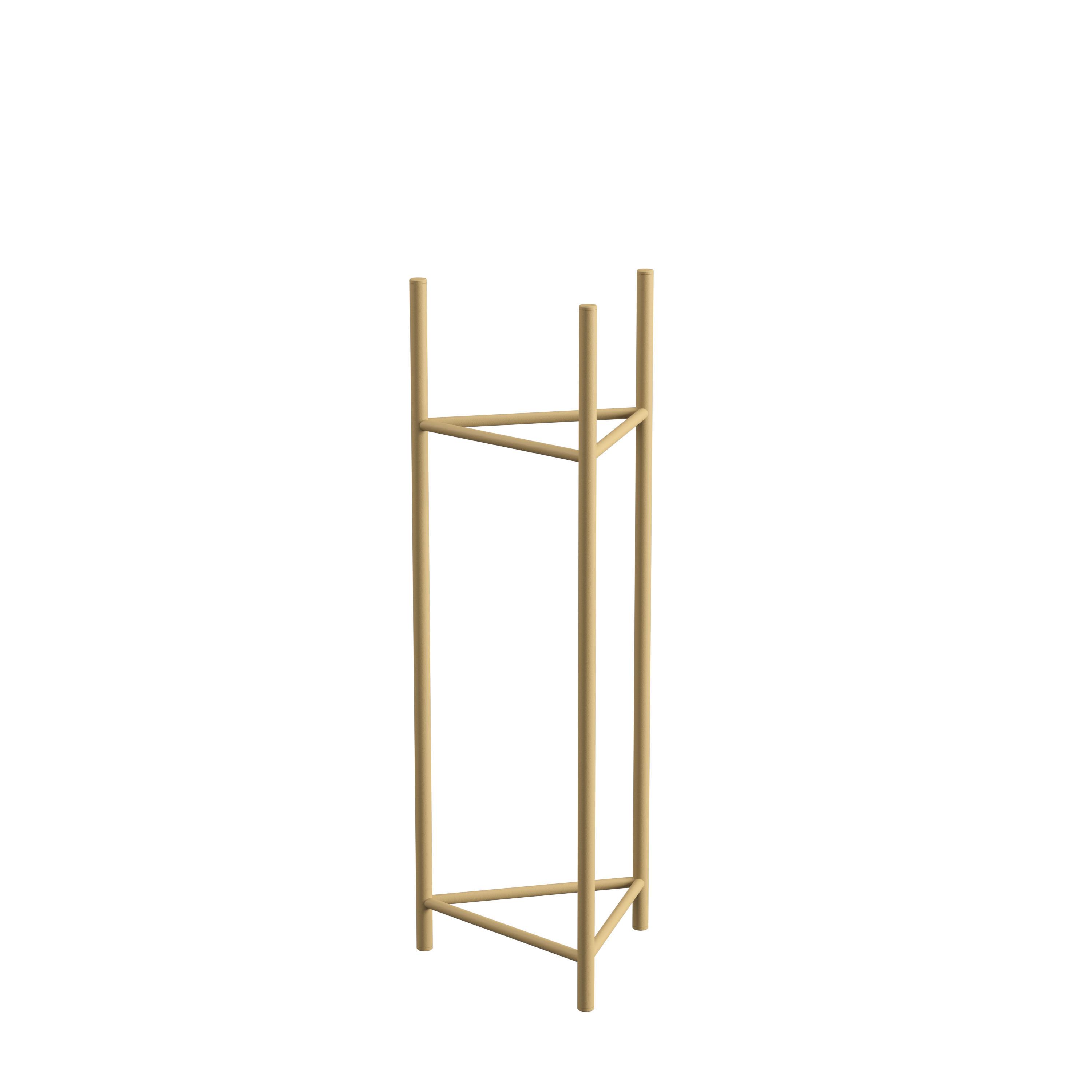 Blumenständer Aluminium Gold- Farben BxHxT: 27x75x27 cm - Goldfarben, Basics, Metall (27/75/27cm)