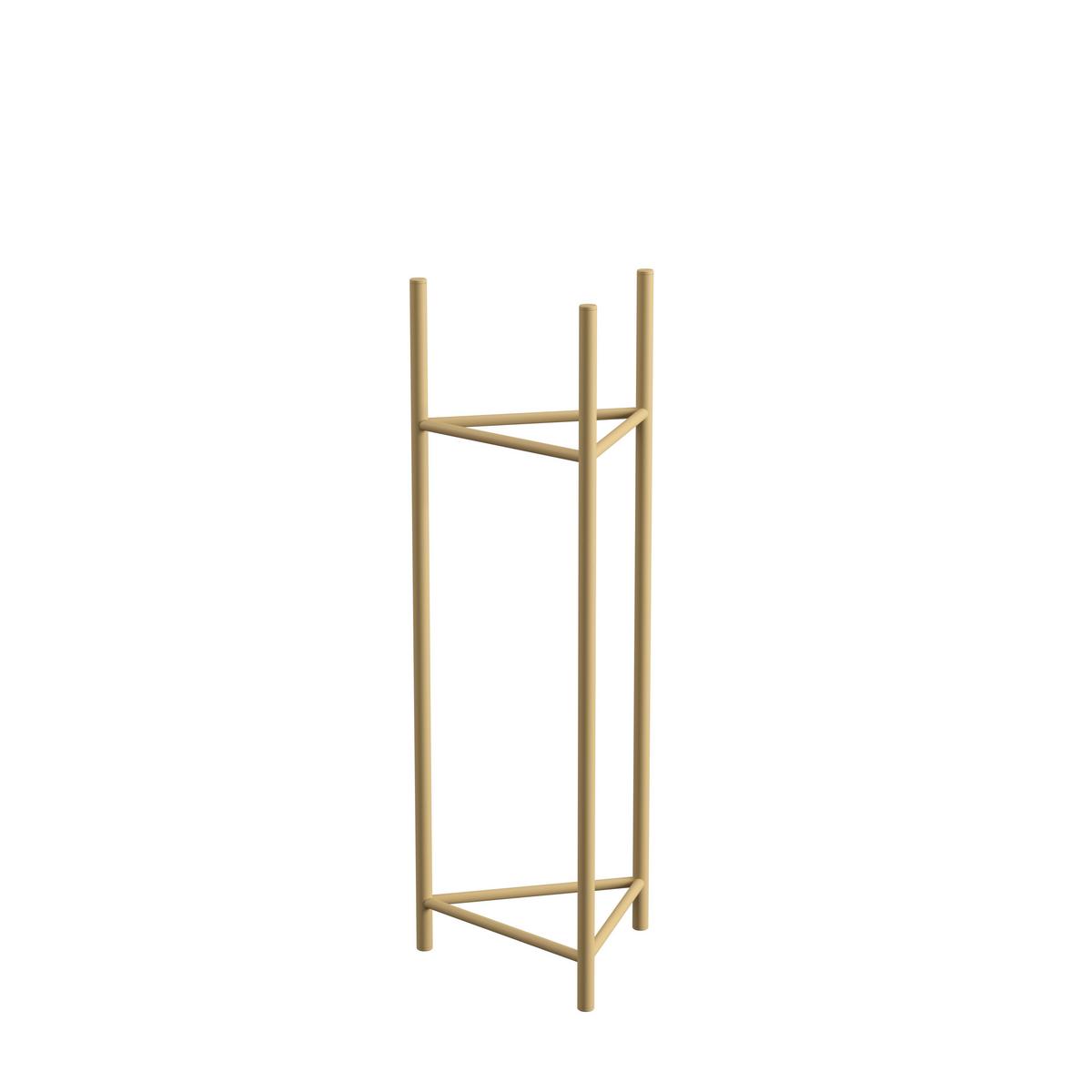 Blumenständer Aluminium Gold- Farben BxHxT: 27x75x27 cm - Goldfarben, Basics, Metall (27/75/27cm)