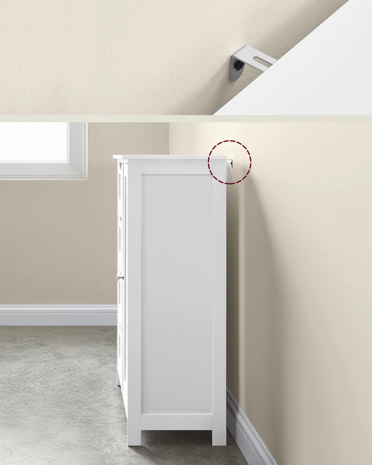 Midischrank Bathroom Cabinet - Weiß, MODERN, Holzwerkstoff (65/90/35cm) - MID.YOU