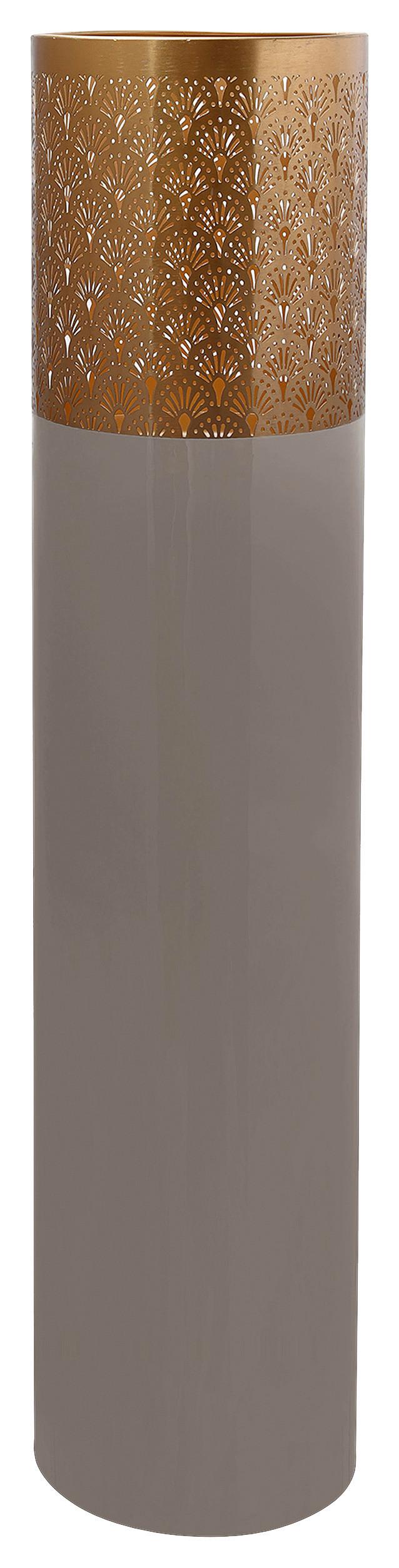 Bodenvase Art Deco Goldfarben, D: 25 Cm