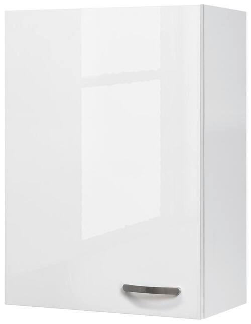 Küchenoberschrank Alba B: 60 cm Weiß 1 Drehtür