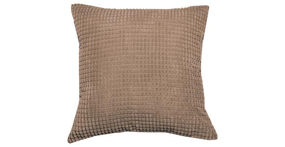 Zierkissen Halina 45x45 cm Polyester Taupe mit Zipp - Taupe, MODERN, Textil (45/45cm) - Luca Bessoni