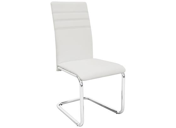Étkezőgarnitúra Bregenz - krómszínű/fehér, modern, műanyag/üveg (120/75/80cm) Étkezőgarnitúra Bregenz - krómszínű/fehér, modern, műanyag/üveg (120/75/80cm)