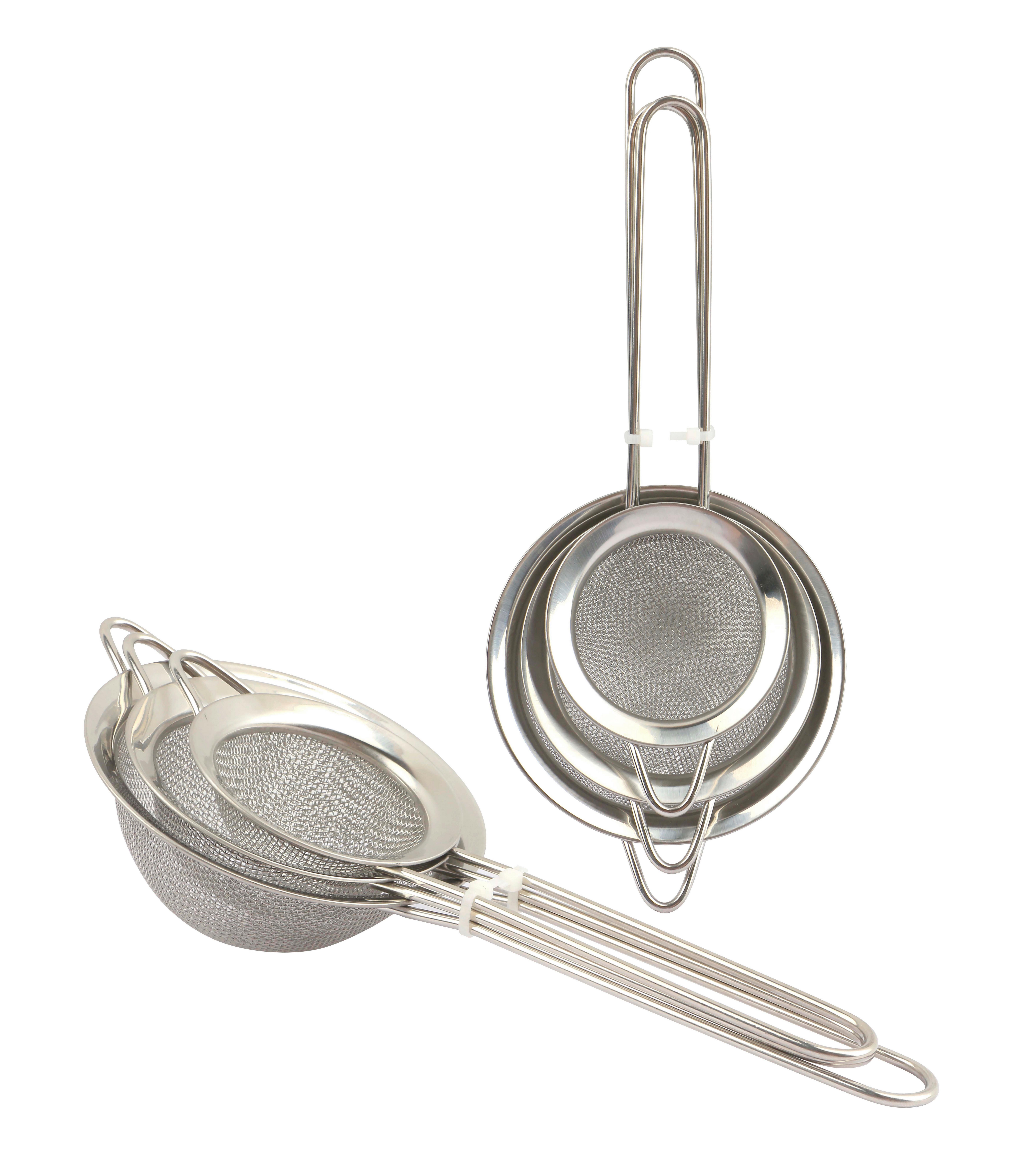 Küchensieb Elina - Silberfarben, KONVENTIONELL, Metall - Ondega
