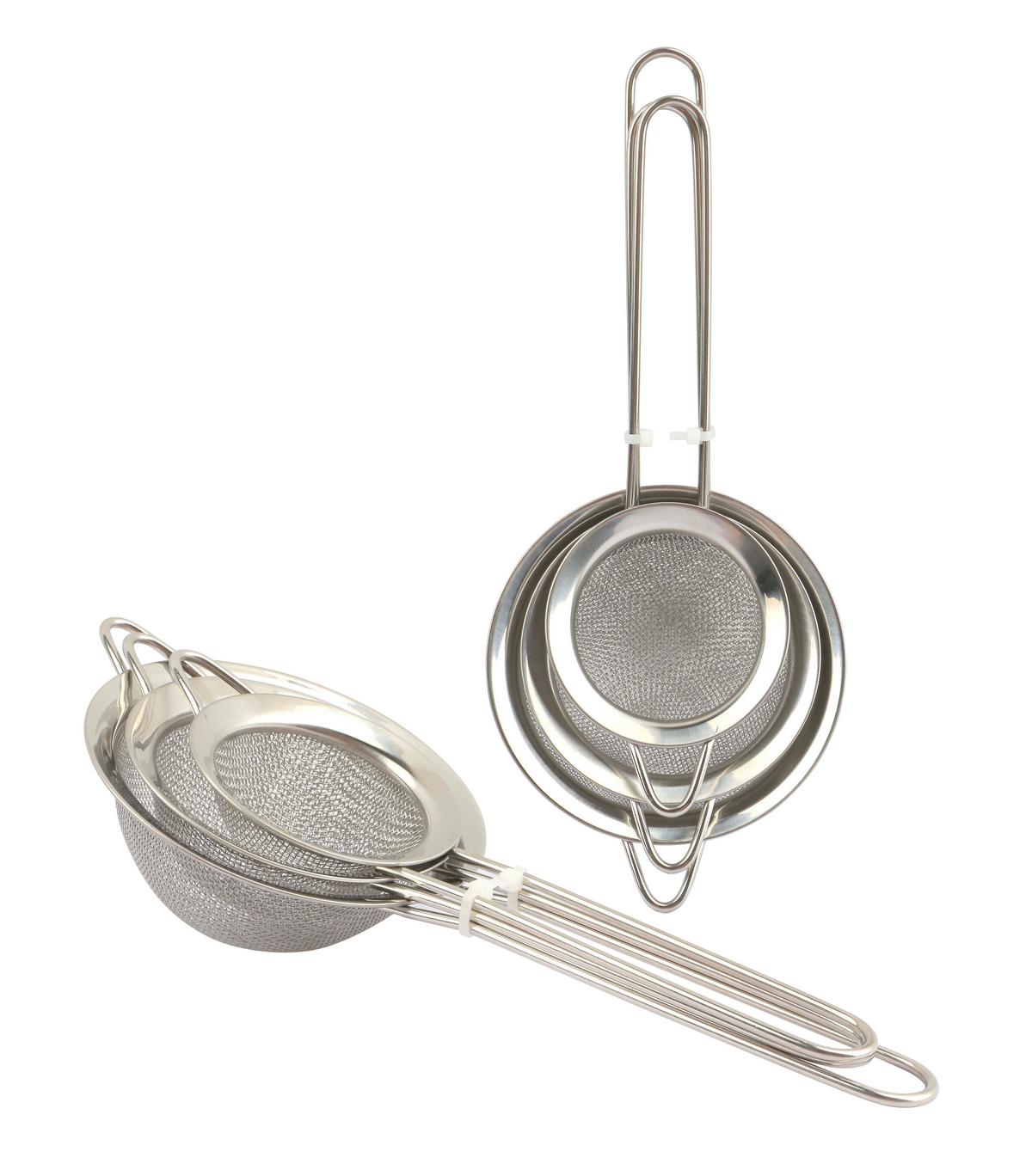 Küchensieb Elina - Silberfarben, KONVENTIONELL, Metall - Ondega