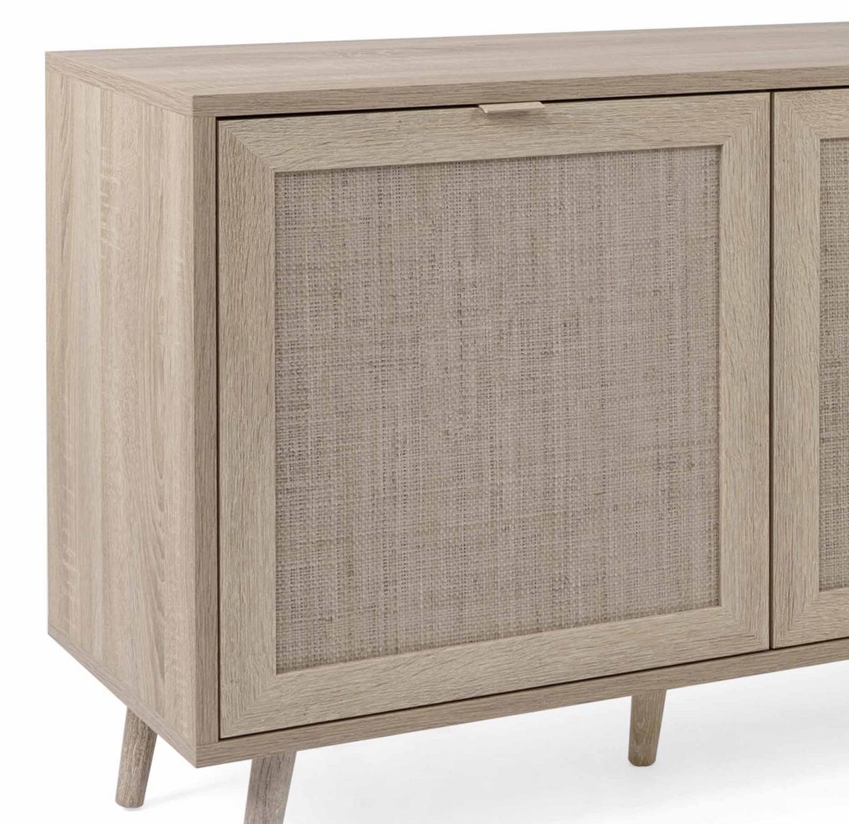 Sideboard Dekor Mit 3 Türen 150 cm Bali Sonoma Eiche - Sonoma Eiche, Natur, Holzwerkstoff (150/71/40cm) - MID.YOU