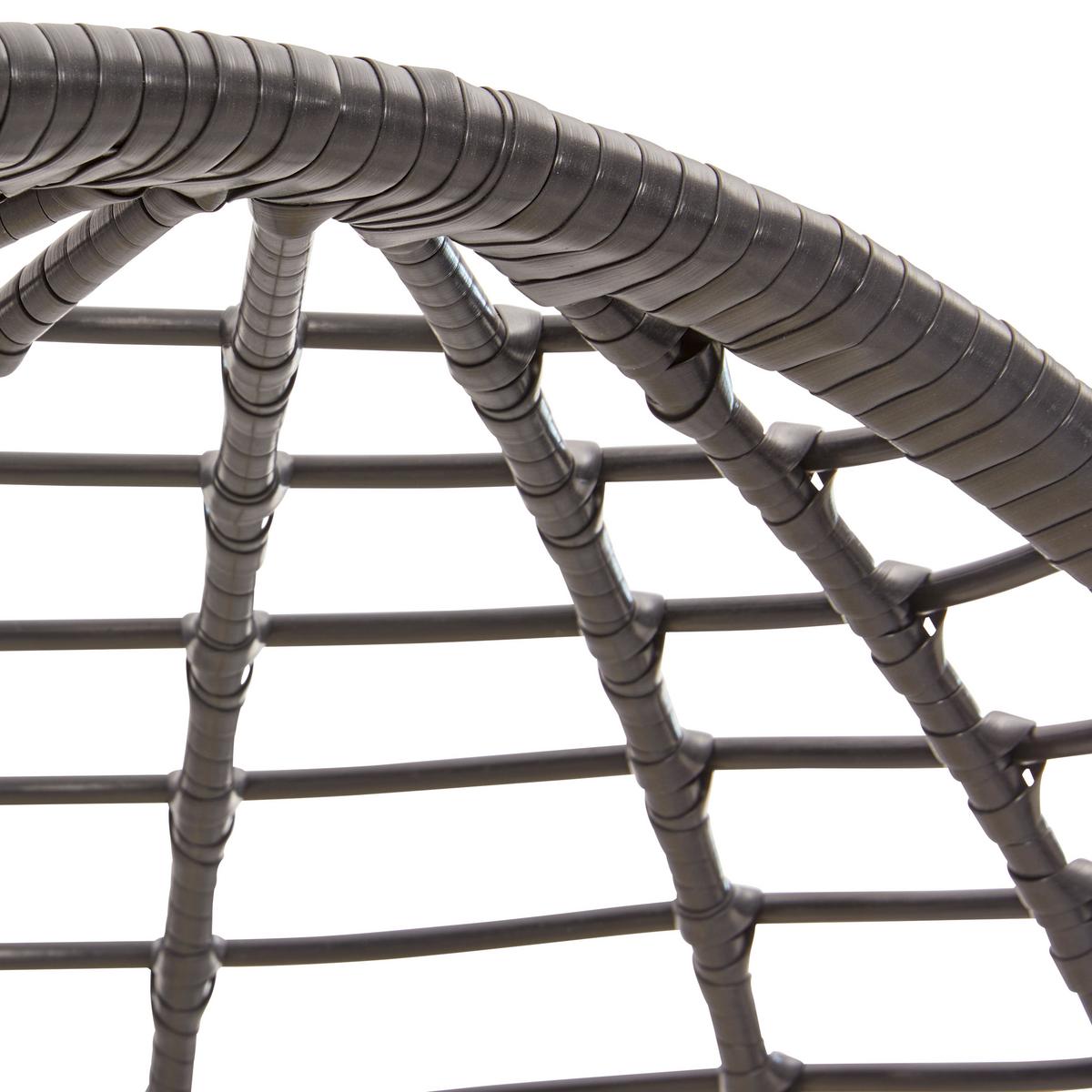 Relaxační křeslo NARA černé - bílá/černá, Moderní, kov/textil (77/145/65cm) - Bessagi Garden