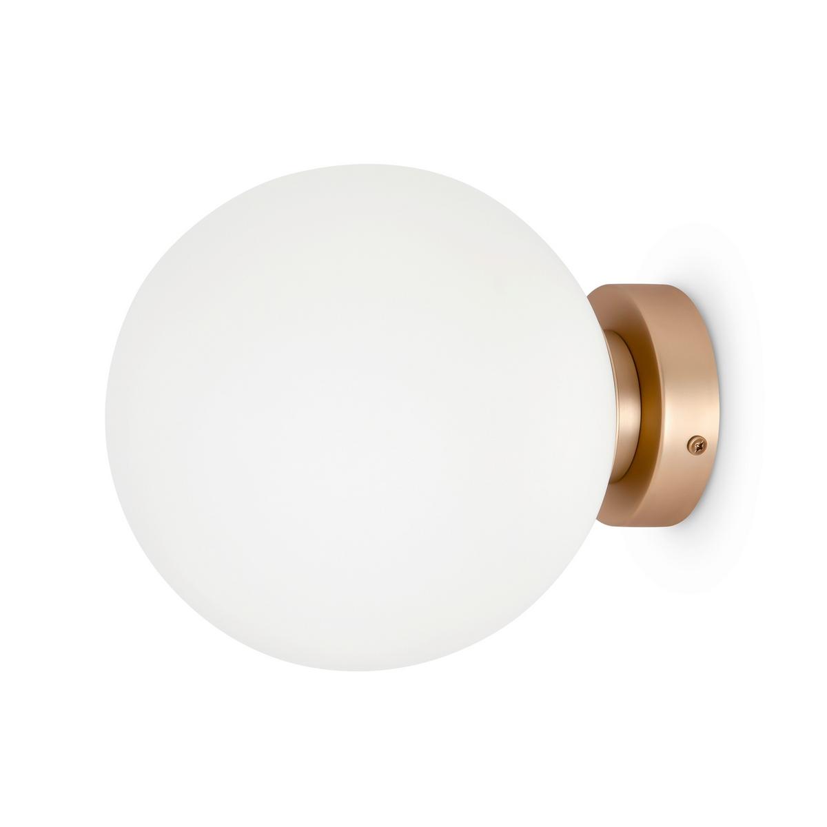 Wandleuchte Basic Form - Goldfarben/Weiß, Trend, Glas/Metall (20/23cm) - MAYTONI