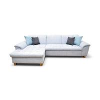 Ecksofa Mit Schlaffunktion Franzi Pastellblau - Pastellblau/Eichefarben, KONVENTIONELL, Textil (170/281cm) - MID.YOU