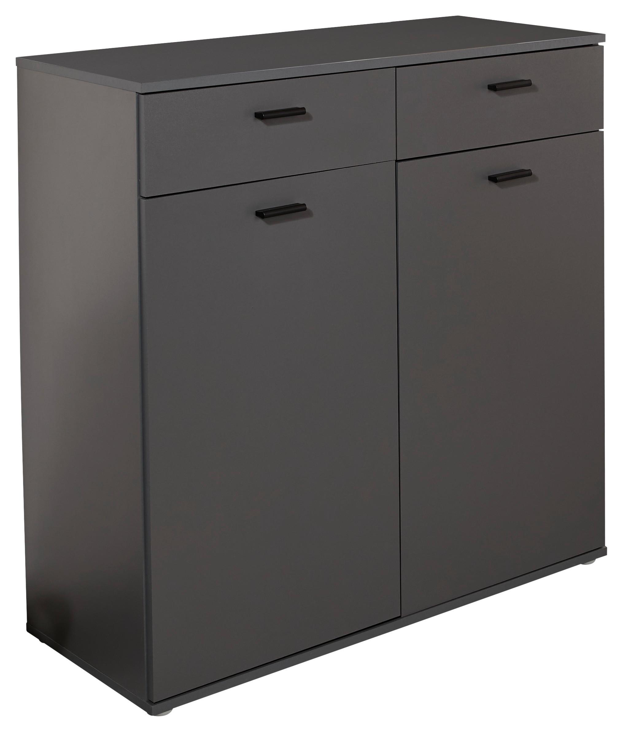 Schuhschrank Daniela Anthrazit 2-Türig B: 100 cm - Anthrazit, MODERN, Holzwerkstoff (100/100/40cm)