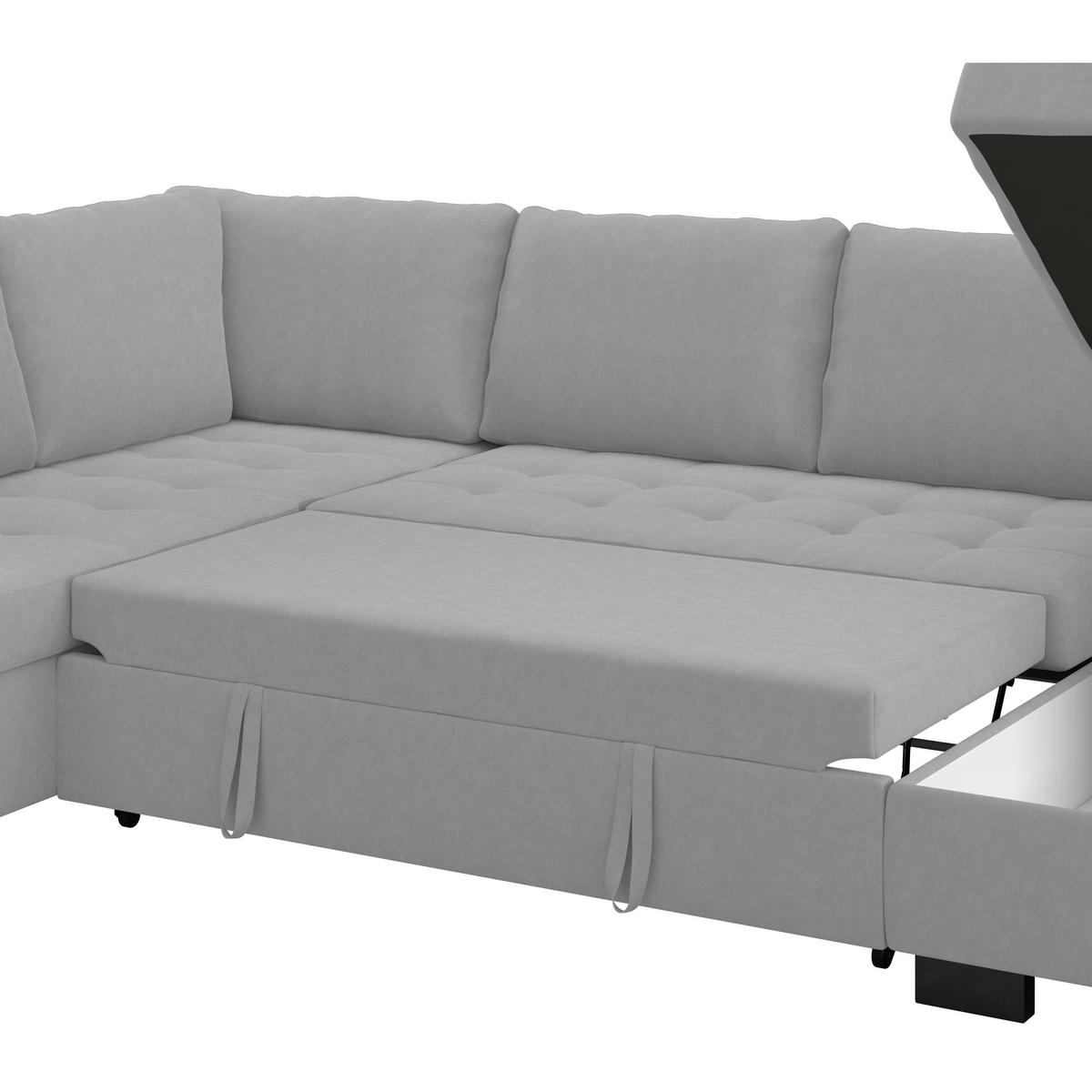 SEDACÍ SOUPRAVA MALTE -BASED- - šedá/černá, Moderní, textil/plast (178/305/155cm) - Based