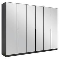 Drehtürenschrank Skyla Grau/Glas B: 271 cm - Grau, MODERN, Holzwerkstoff (271/210/54cm) - Rauch Möbel