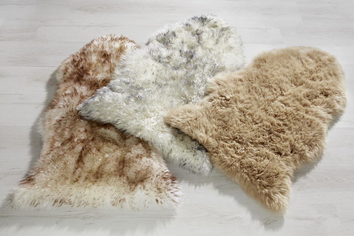 OVČÍ KOŽEŠINA Lea, 60/90cm, šedá - šedá, Romantický / Rustikální, textil (60/90cm) - Modern Living