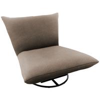 Relaxsessel Cremona Taupe B: 100 cm - Taupe/Schwarz, Design, Textil (100/78/96cm) - Livetastic