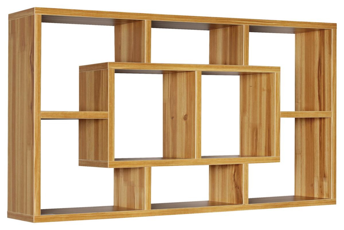 Nástenný regál ALEX buk - farba buka, Konventionell, kompozitné drevo (85/47,5/16cm) - MID.YOU