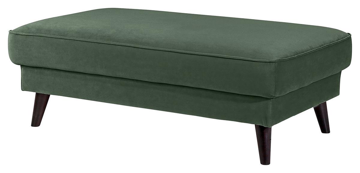 Polsterhocker Lumber Jack Dunkelgrün Velours - Wengefarben/Dunkelgrün, MODERN, Textil (123/45/74cm) - Trendmanufaktur