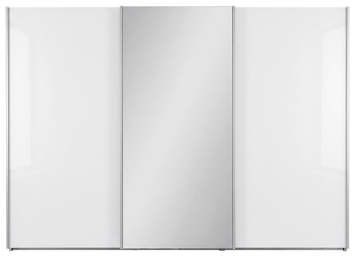 Šatní skříň LUMOS, šířka 298 cm - bílá/barvy hliníku, Konvenční, kov/kompozitní dřevo (298/222/68cm)