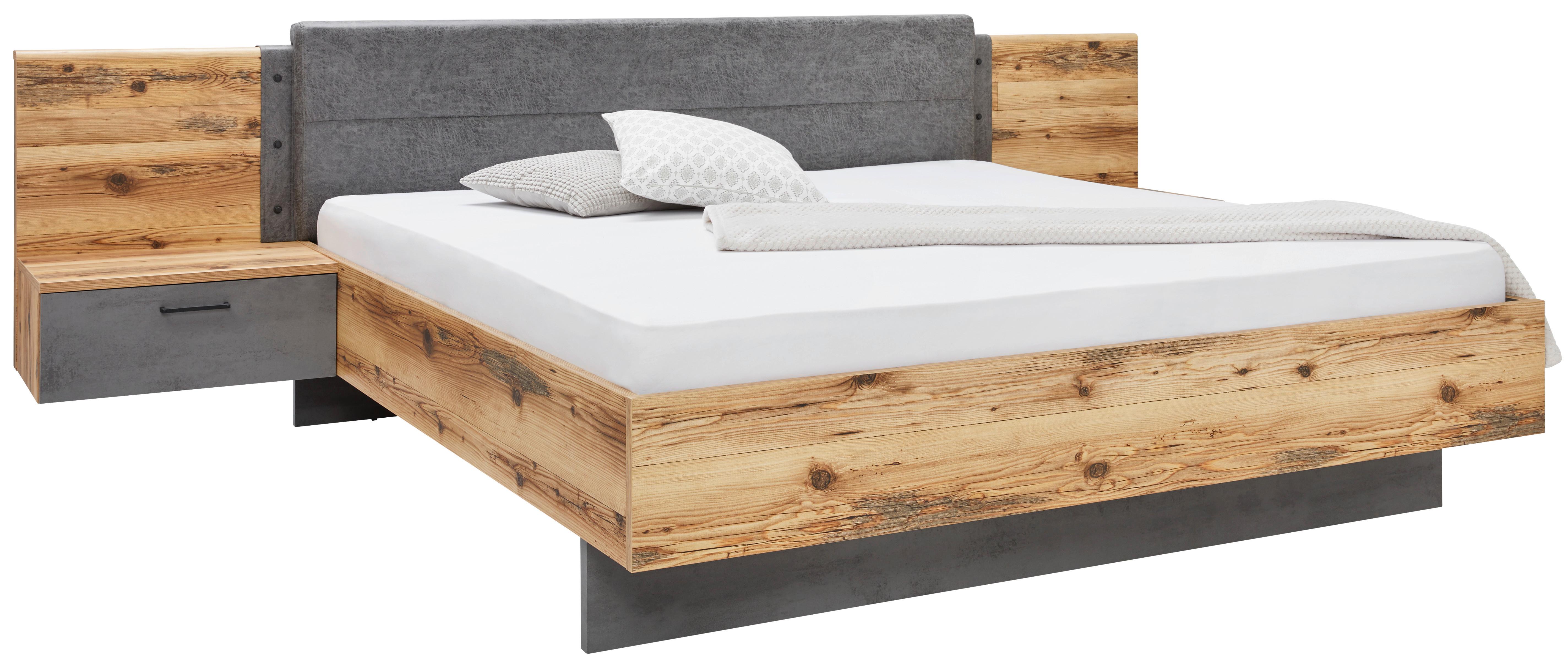 Bettanlage Mit Nachtkästchen 180x200 Alicante, Fichte Dekor