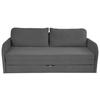 Schlafsofa mit Bettkasten Milan Dunkelgrau B: 203 cm - Dunkelgrau/Schwarz, Design, Textil (203/77/86cm) - MID.YOU