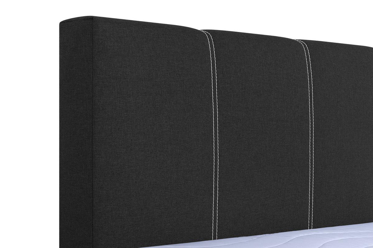 Boxspringbett Malta 200 200x200 Grau - Dunkelgrau, MODERN, Holzwerkstoff/Textil (200/200cm)