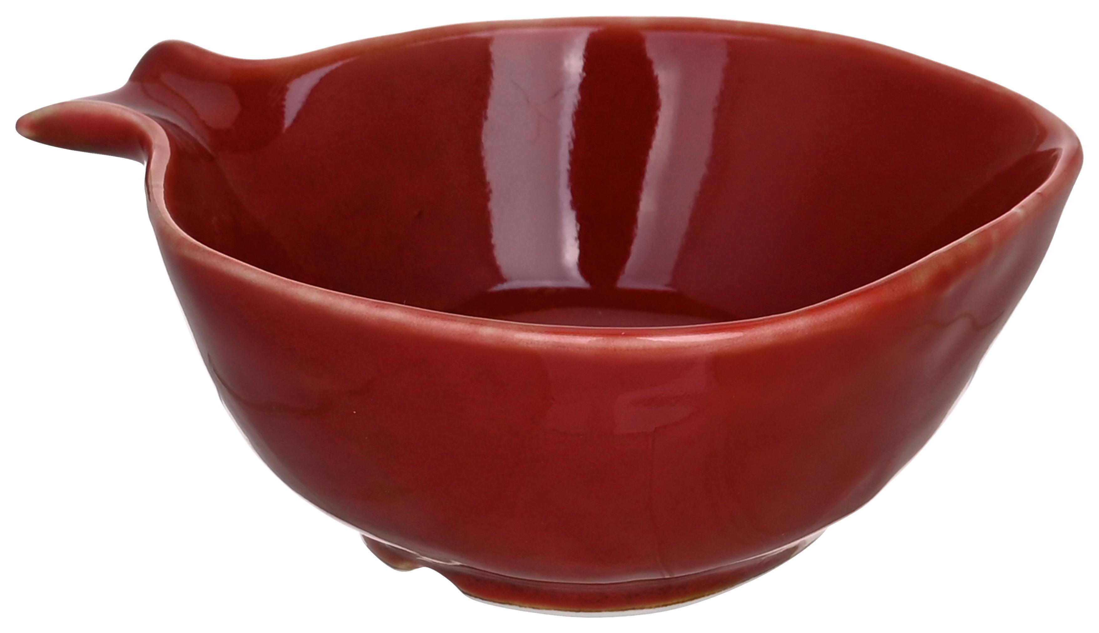 Dekorační miska JOLIE - červená, Konvenční, keramika (13,1/4,8/10,6cm) - Mömax