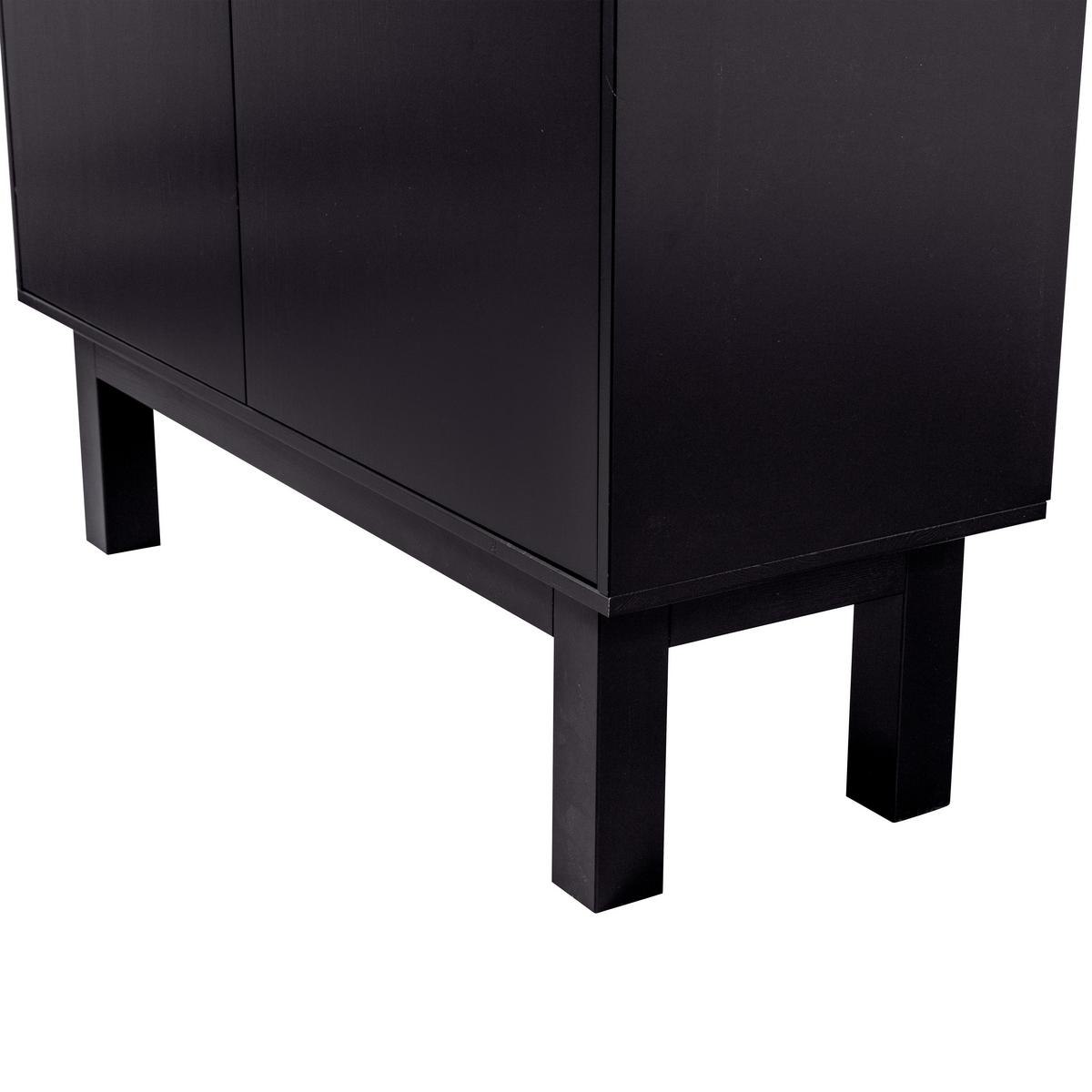 Buffet Finca Schwarz B: 110 cm - Schwarz, Design, Holz (110/170/40cm) - Livetastic