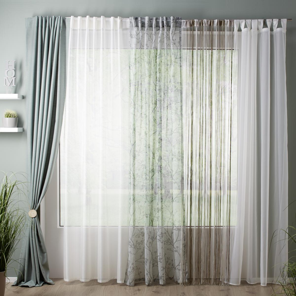 HOTOVÝ ZÁVES Tosca, 2x140/245cm, biela - biela, textil (140/245cm) - Modern Living