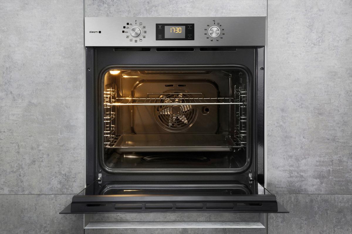 Einbau-backofen Bak3s B: 59,5 Cm Schwarz/edelstahl - Edelstahlfarben/Schwarz, Basics, Glas/Metall (59,5/59,5/57cm) - Bauknecht