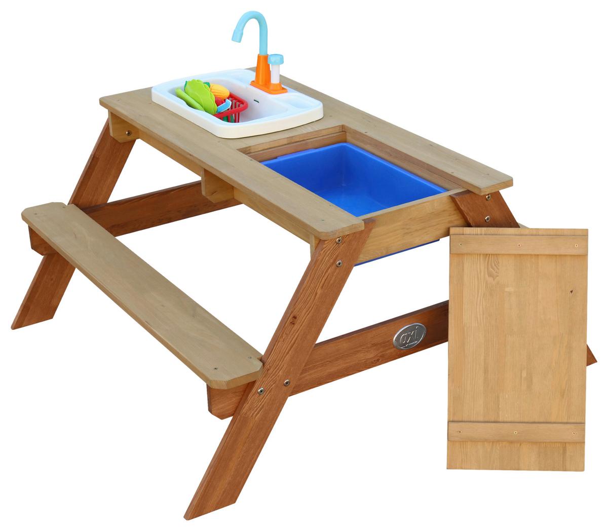 Sand- und Wassertisch A031.030.00 - Braun, KONVENTIONELL, Holz/Kunststoff (97,5/50/95cm) - Ambia Garden