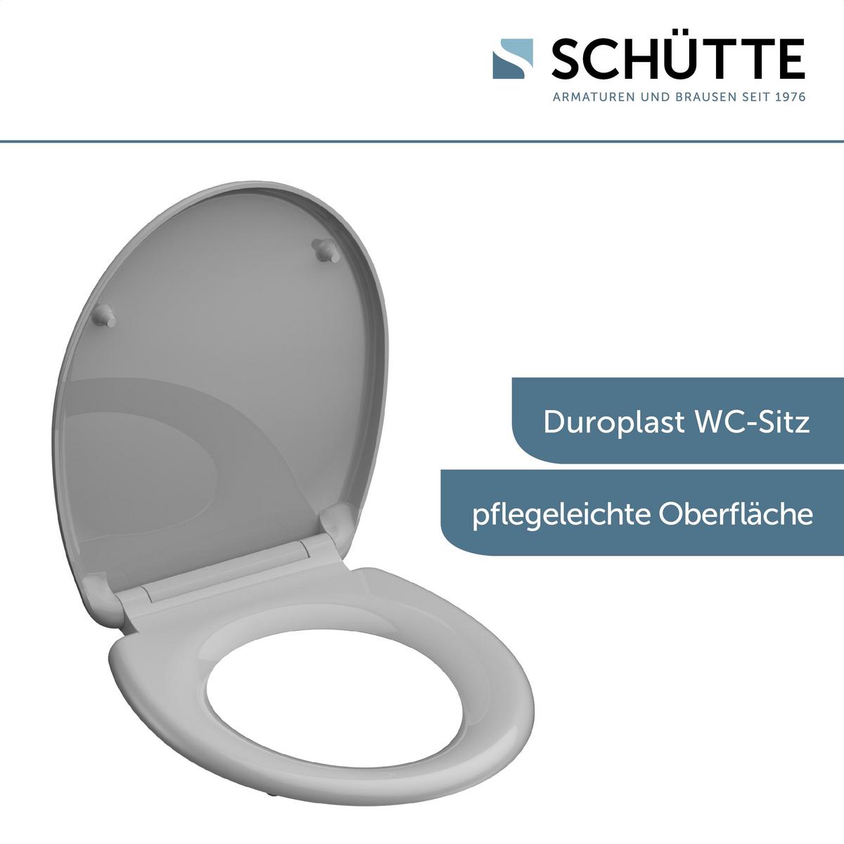 Wc-sitz Grau Mit Absenkautomatik - Grau, Basics, Kunststoff (45/5,5/37,5cm) - Schütte