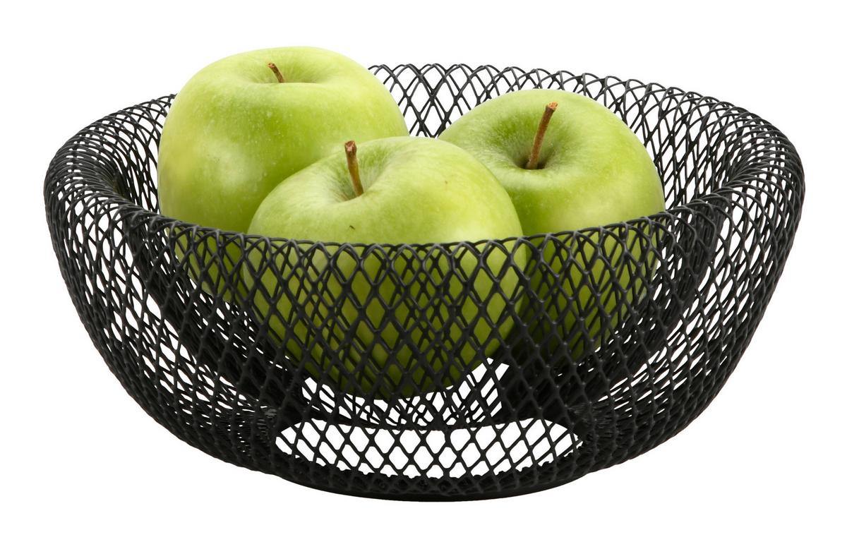 Obstkorb Schwarz D: 20,5 Cm - Schwarz, Basics, Metall (20,5/8,5cm) - Kesper