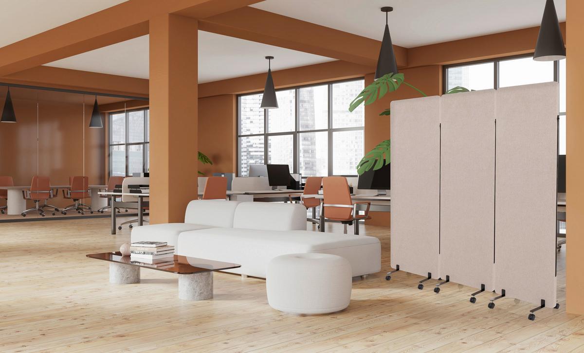 Trennwand Flexmiut - Taupe, Basics, Kunststoff/Textil (60/177/3cm) - MID.YOU