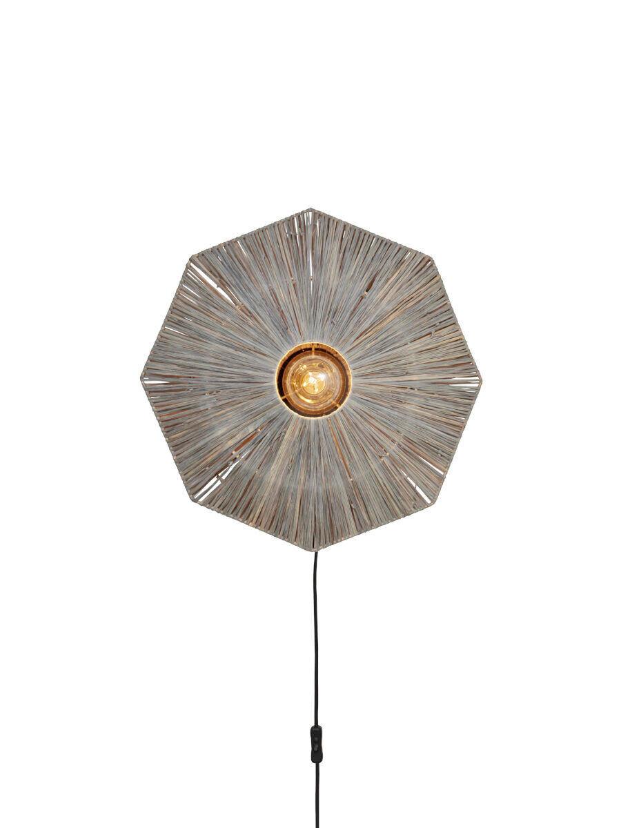 WANDLEUCHTE PANAMA - Dunkelgrau, Basics, Naturmaterialien (45/7cm) - Good & Mojo