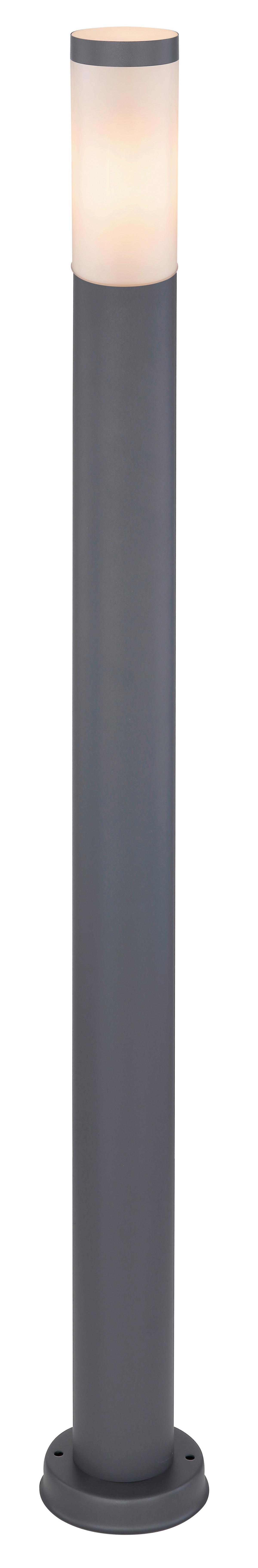 Außenleuchte + Bewegungsmelder Boston 60 Watt Edelstahl - Anthrazit/Opal, Basics, Kunststoff/Metall (12,7/110cm) - Globo