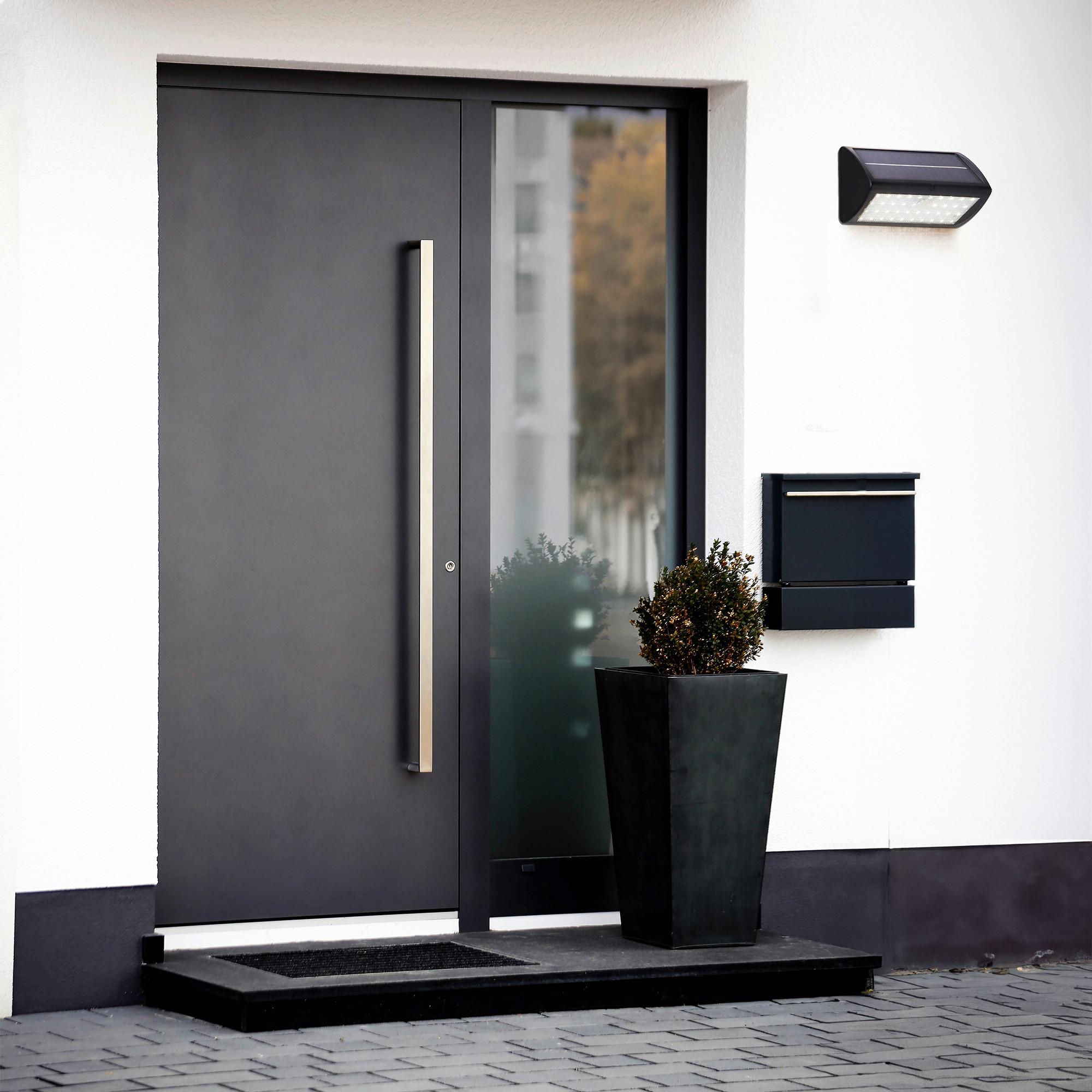 Solarleuchte 67422bk-Pir Solar - Schwarz, Basics, Kunststoff (15,5/14,5/17cm)