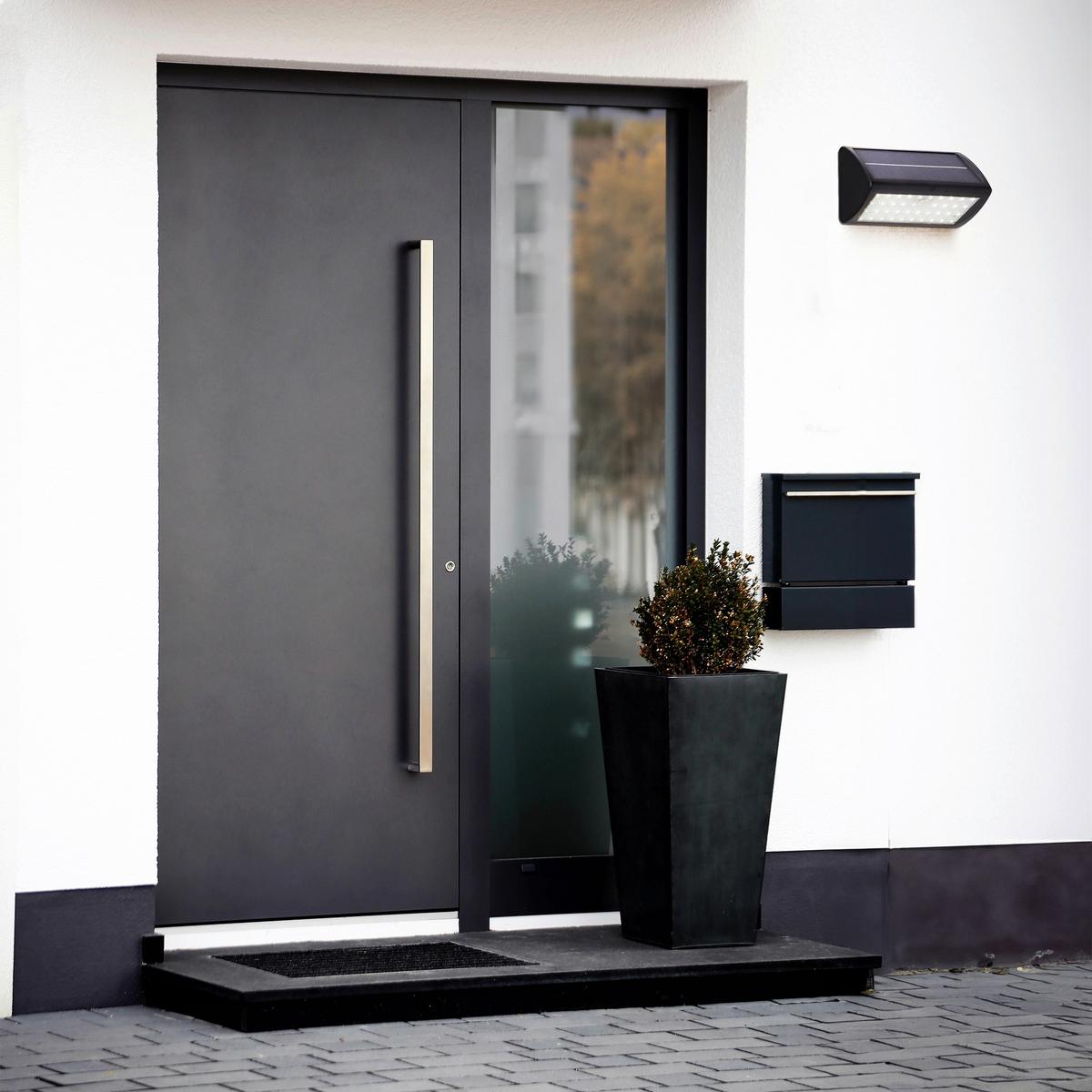 Solarleuchte 67422bk-Pir Solar - Schwarz, Basics, Kunststoff (15,5/14,5/17cm)