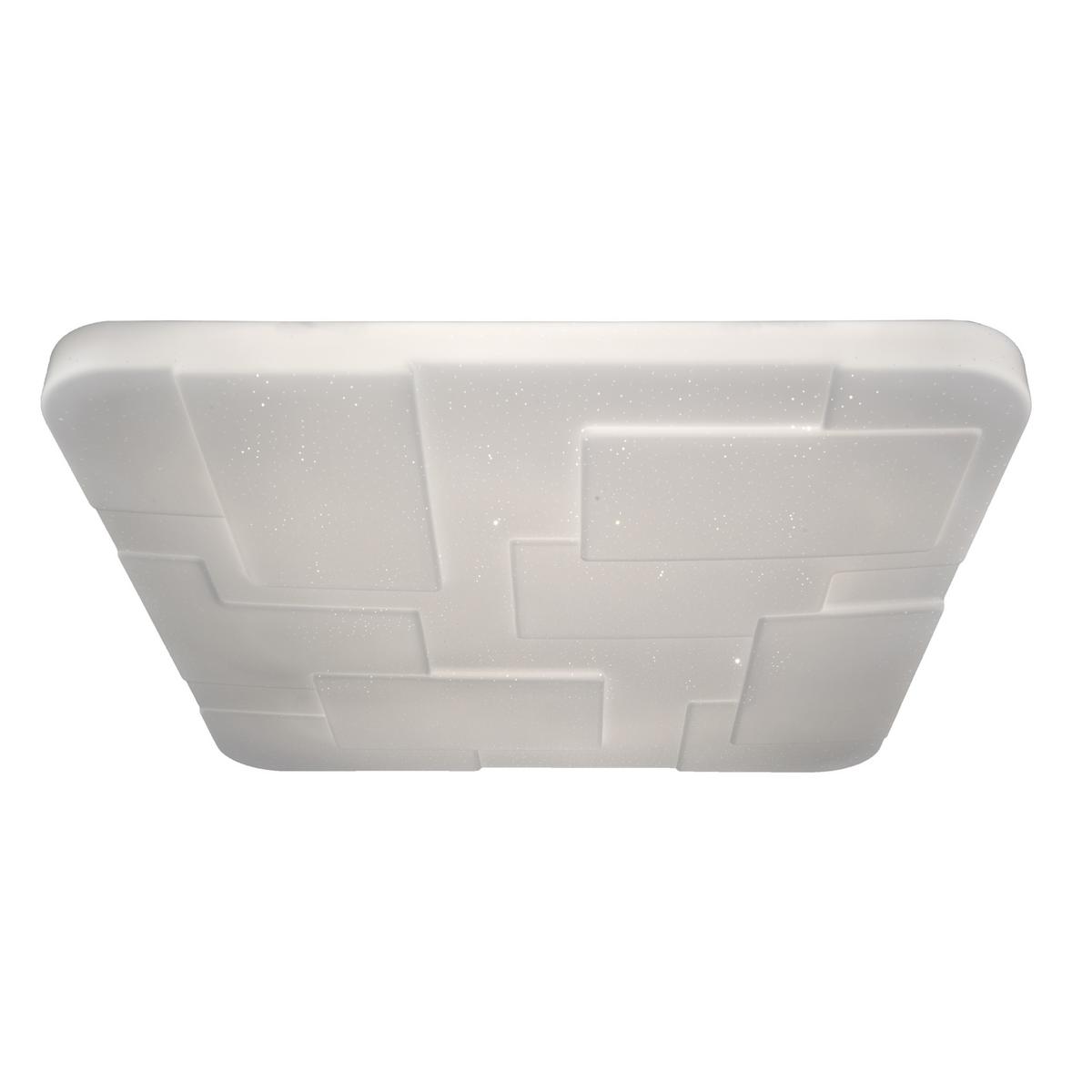 LED-Deckenleuchte Luxor L: 54 cm dimmbar mit Fernbedienung - Weiß, Design, Kunststoff/Metall (54/6,5cm) - Näve
