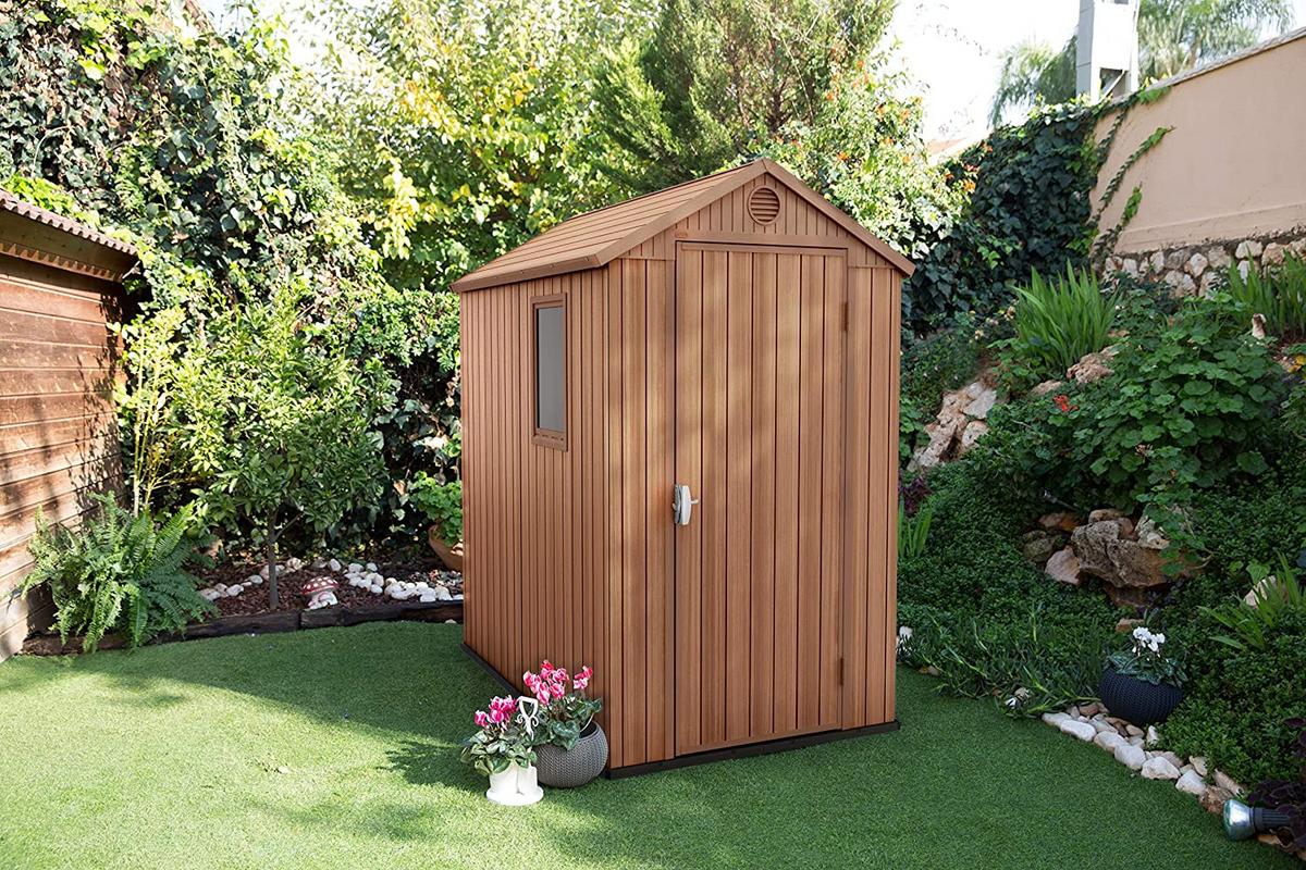 ZAHRADNÍ DOMEK DARWIN 4X6 - hnědá, Moderní, plast (125,8/205/184,5cm)
