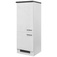 Kühlschrank-umbauschrank Alba B: 60 Cm Weiß - Schieferfarben/Weiß Hochglanz, MODERN, Holzwerkstoff (60/162/57cm)