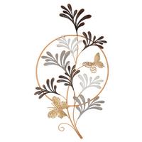 Wanddeko Lixy Goldfarben, Grau, Weiß B: 50cm - Goldfarben/Weiß, Basics, Metall (50/92/5.10cm)