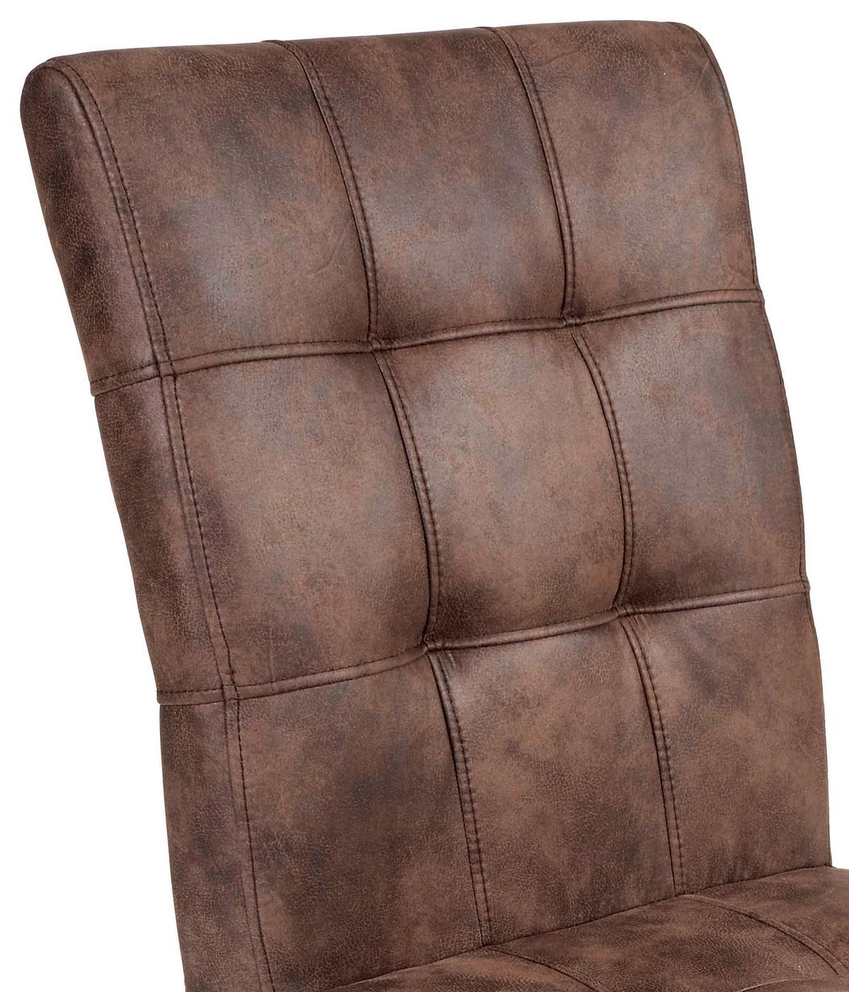 Szánkótalpas Szék Donna S - barna/antracit, Modern, textil/fém (42/91/62cm)