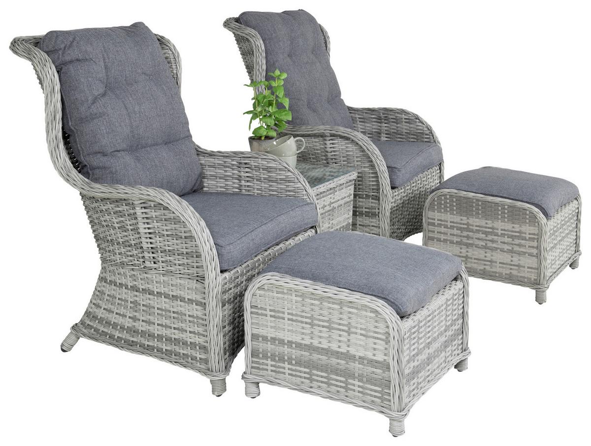 Gartenset Vikelund - Grau, KONVENTIONELL, Holz - Gardenson